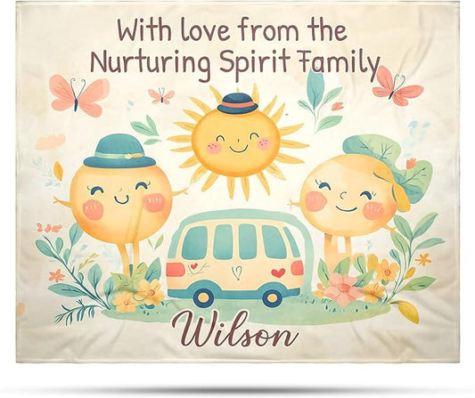 Ship Next Day, Personalized Baby Blanket for Boys Girls - Printed in USA, Custom Baby Blanket with Name Super Soft Plush Flannel, Easter Christmas Brithday Gifts for Baby Shower Kids Toddlers Newborn