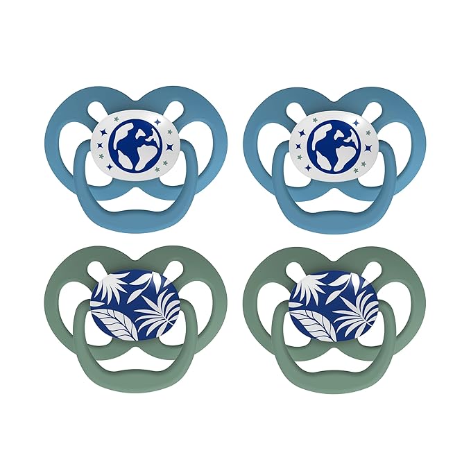 Dr. Brown's Advantage Symmetrical Pacifier with Air Flow - Blue Glow-in-The-Dark - 2-Pack - 6-18m (Pack of 2)