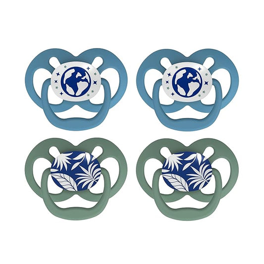 Dr. Brown's Advantage Symmetrical Pacifier with Air Flow - Blue Glow-in-The-Dark - 2-Pack - 6-18m (Pack of 2)