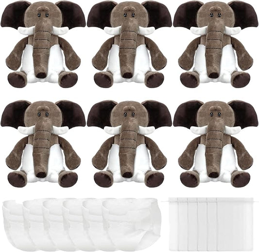 8 Sets Elephant Blindfolded Diaper Changing Baby Shower Games Flip Cup Games Prizes 8 Plush 8 Diapers 8 Gift Bags for Baby Shower Gender Reveal Raffle Party Game