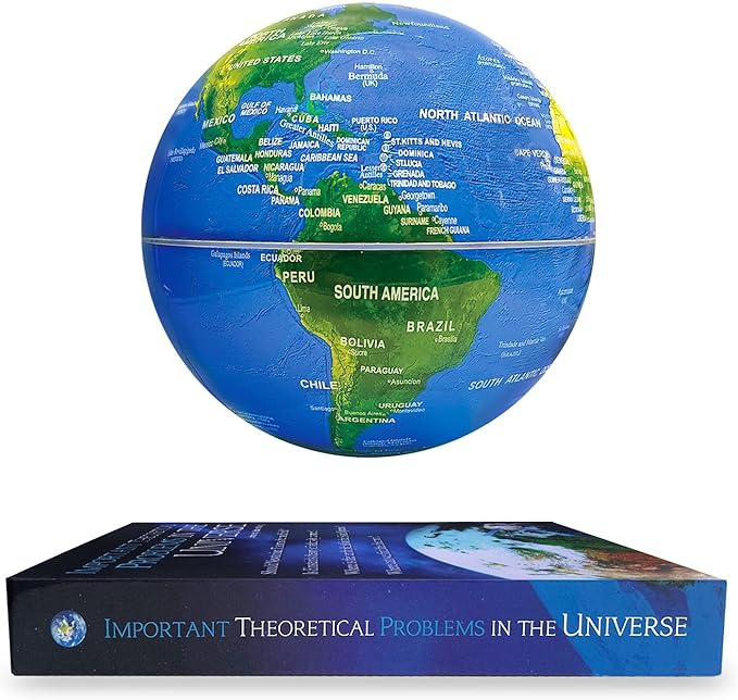 Flagest Magnetic Levitation Floating Globe 6" Rotating Globe Book Base - Gradient Night Light Color Globes With Switch Control - Birthday Anniversary Gift