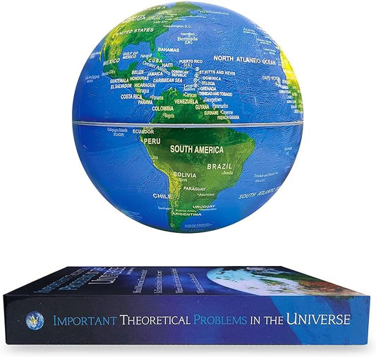 Flagest Magnetic Levitation Floating Globe 6" Rotating Globe Book Base - Gradient Night Light Color Globes With Switch Control - Birthday Anniversary Gift