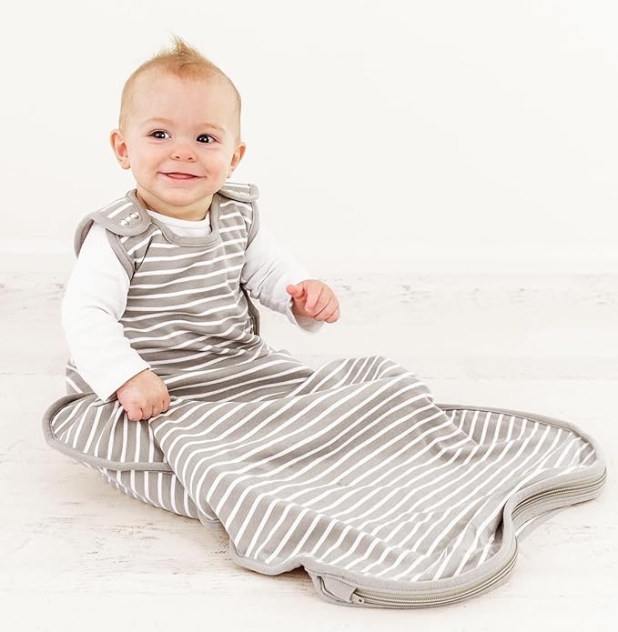 Woolino Toddler Sleeping Bag, 4 Season, Merino Wool and Organic Cotton, Baby Sleep Bag or Sack, 2-4 Years, Earth