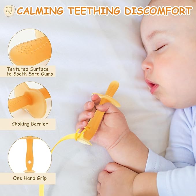 Food WAJIAYON Amber Oil Baby Teething Toys for Babies 0-6 Months,Baby Toys 6 to 12 Months,Freezer BPA Free Soft and Textured Silicone Baby Teether Relief Soothing Sore Gums Chew Infant Toys-Giraffe