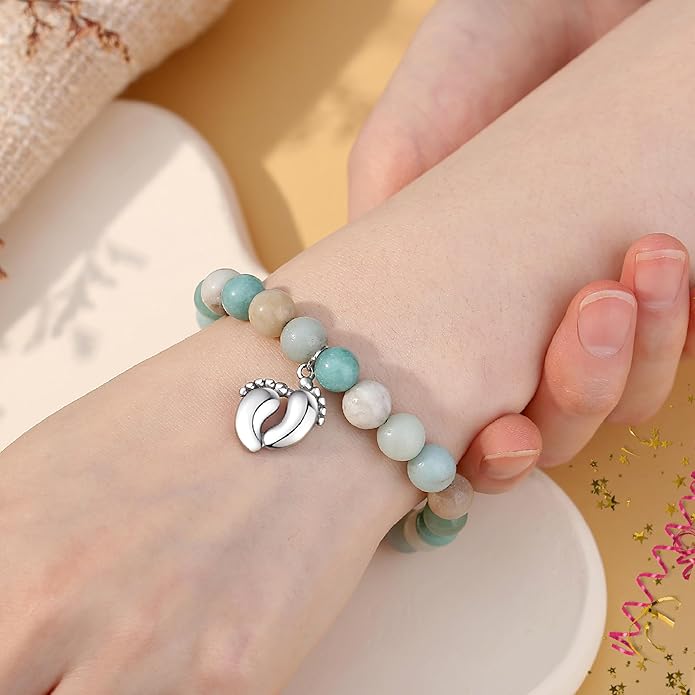 TONY & SANDY New Mom Gifts, Bracelets for First Time Moms on Mother's Day, Birthday, Christmas, Stocking Stuffers