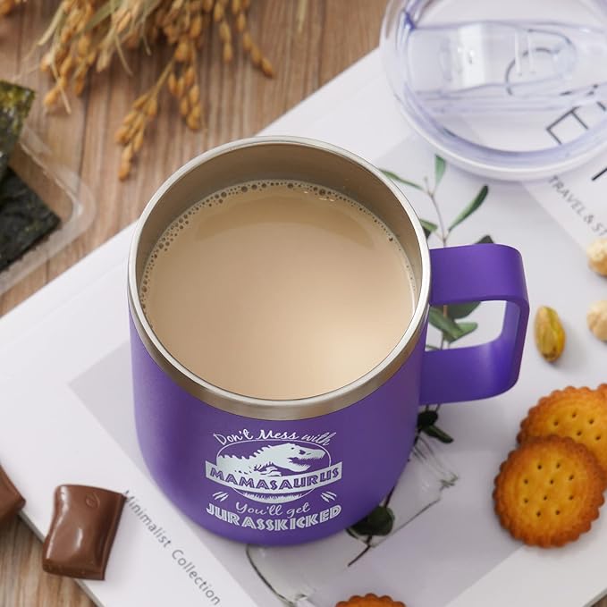 NOWWISH Mothers Day Gifts for Mom from Daughter Son, Mamasaurus Coffee Mug, Birthday Gifts Idea for Mom Women