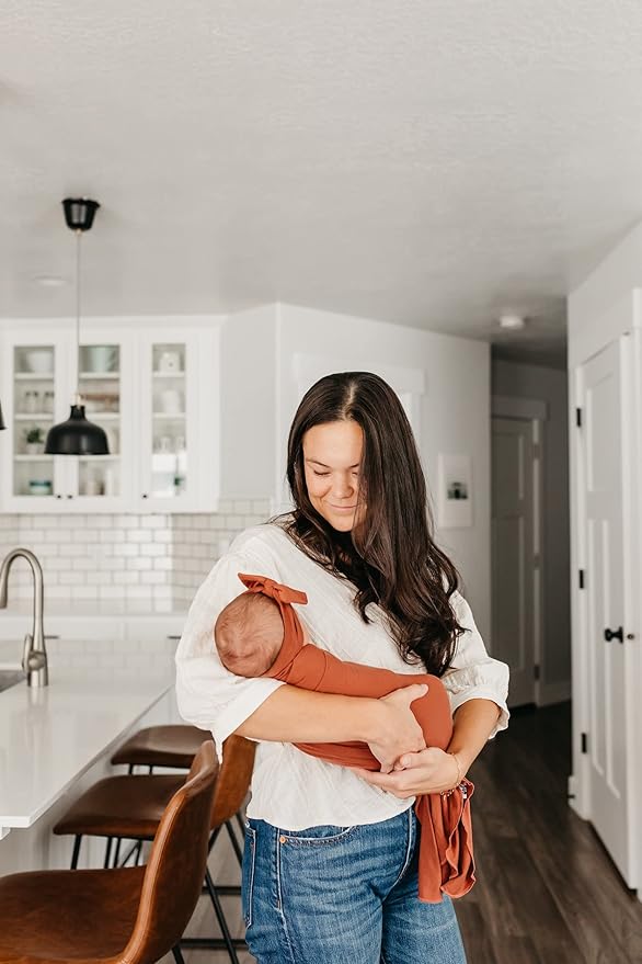 Copper Pearl Large Premium Knit Baby Swaddle Receiving Blanket Moab