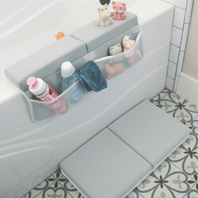 Comfortable Baby Bath Kneeler and Elbow Rest Pad Set | Tub Kneeling Pad Essentials | Bathtub Accessories