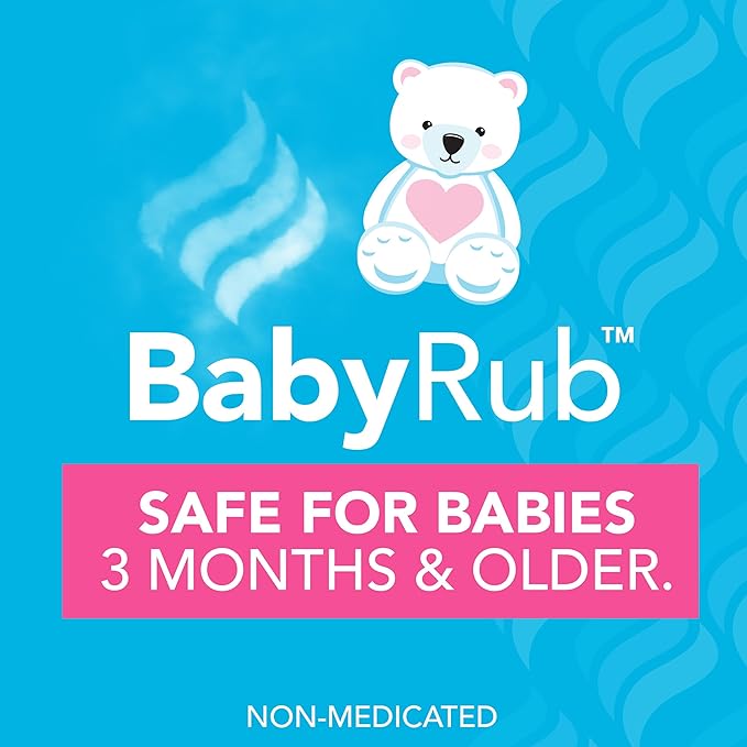 Vicks BabyRub Chest Rub Ointment with Soothing Aloe, Eucalyptus, Lavender, and Rosemary, from the makers of VapoRub, 1.76 oz