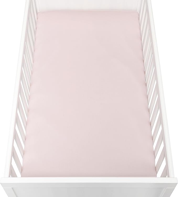 Newton Baby Organic Fitted Crib Sheets (2-Pack) - Ultra-Breathable and Ultra-Soft, 100% Organic Muslin Cotton, Sunrise Pink, Fits All Standard Cribs