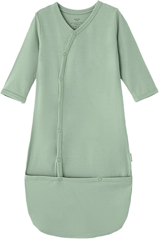Baby Nightgowns Sleeper Gown Newborn Long Sleeve Pajama Gowns Unisex Viscose from Bamboo Infant Sleepwear
