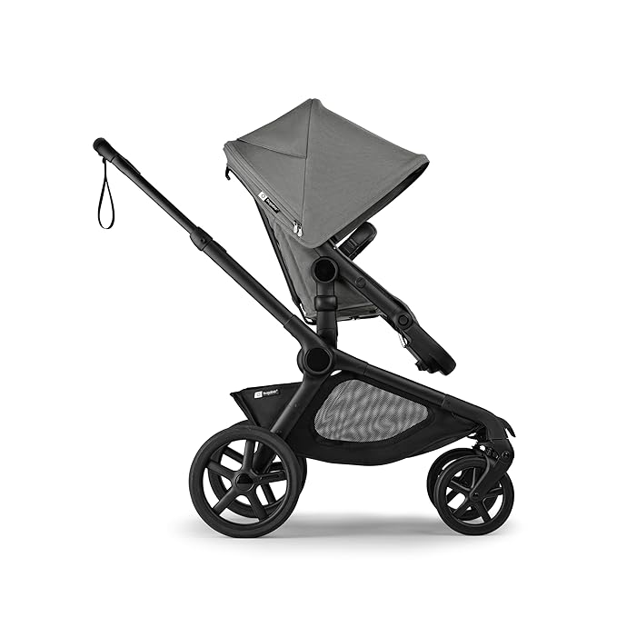 Bugaboo Kangaroo All-Terrain Single-to-Double Tandem Stroller for Infant and Toddler, for Up to Three Kids, XL Wheels, One-Hand Operation, Large Bassinet, XL Underseat Storage (Moon Grey)