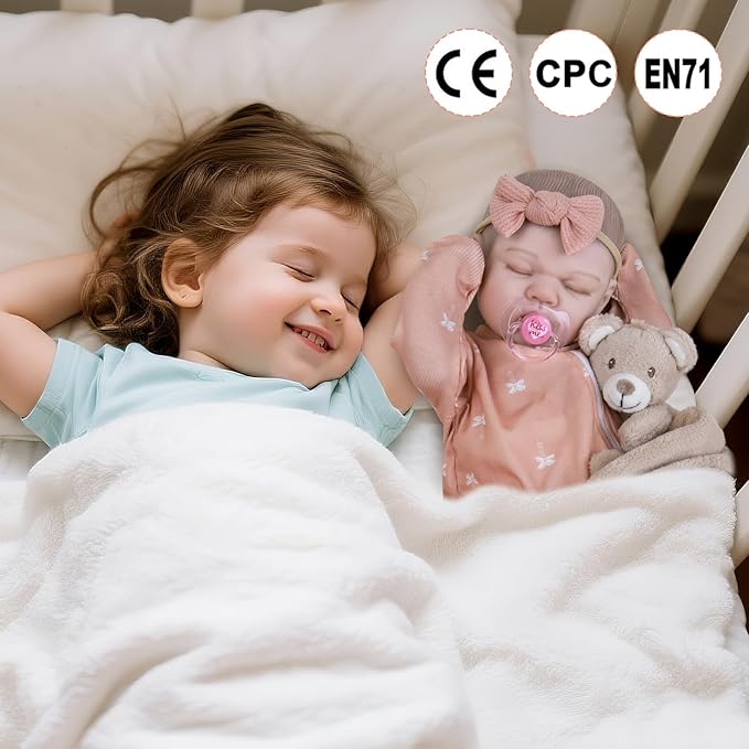 Aori Weighted Reborn Baby Doll - 20 Inch Realistic Lifelike Newborn Girl with Clothing, Soft Body Doll for Girls Age 3+, Best Gift for Christmas/Birthday/Baby Shower