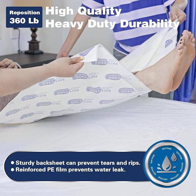 Biggest Chucks Disposable 57"x36" Tear Resistant 215 Gram Heavy Duty Adults Incontinence Bed Pads, 5XL Extra Large Thicken Puppy Pee Pad, 10X Absorbency 360 Lb Transfer[10 Pads]
