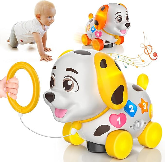 Musical Baby Toys 6-12 Month, 1st First Birthday Gift for 1 Year Old Boys Girls, Crawling & Walking Puppy Toy 6 7 8 9 10 12-18 Month Old Bilingual Learning Developmental Toy for Baby Boy Girl Age 1-2