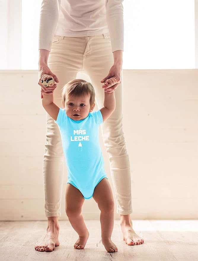 CBTwear Mas Leche - Baby Clothes - Funny Newborn Bodysuit Outfits for Boys and Girls