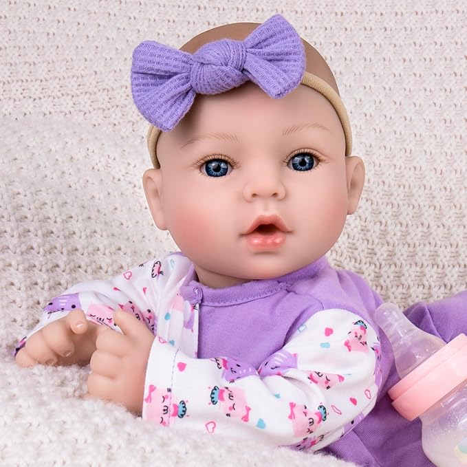 Aori Lifelike Reborn Baby Dolls Girl - Realistic 18-Inch Newborn Baby Doll That Look Real, Nice Gift Set for Kids, Parents-to-be, Grandparents