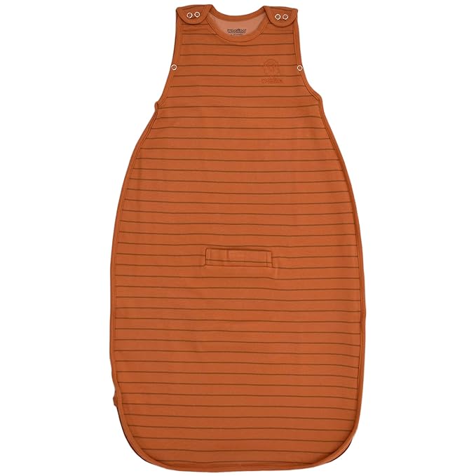 Woolino Toddler Sleep Sack, 4 Season, Merino Wool and Organic Cotton, Baby Sleep Bag, 2-4 Years, Rust