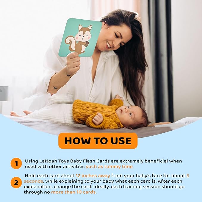 Baby Flash Cards: High Contrast Visuals for Babies - 4 Sets of Visual Stimulation Cards for Each Stage of Development. 80 Cards in Complete Set. Baby Essentials for Your Einstein.