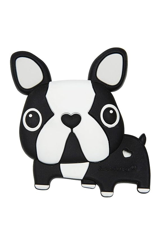 Loulou Lollipop Boston Terrier Soft Silicone Teether - Premium Baby Teether Toy