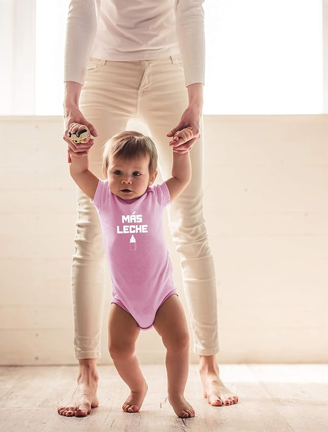 CBTwear Mas Leche - Baby Clothes - Funny Newborn Bodysuit Outfits for Boys and Girls
