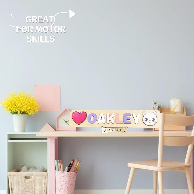 Personalized Name Puzzle for Kids,Baby First Birthday Gift,Toddler Gift Learning Toys for 1 Year Old,Toys for Ages 1-2