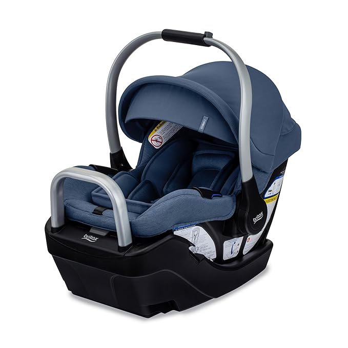 Britax Cypress Infant Car Seat, Rear Facing Car Seat with Alpine Base, ClickTight, Premium Fabrics, Ponte Arctic