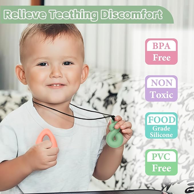 Chewy Sensory Toys for Autism, Silicone Chew Teether for Kids with ADHD, SPD, Chewing, Oral Motor Therapy Sensory Toys
