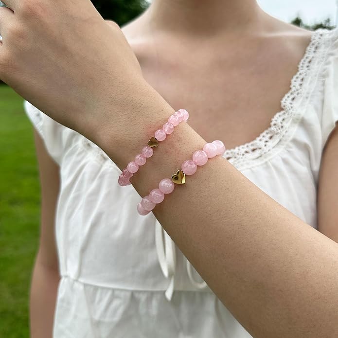 Back to School Bracelets Matching Heart Mommy and Me Wish Strings Bracelet Set First Day of School Gifts