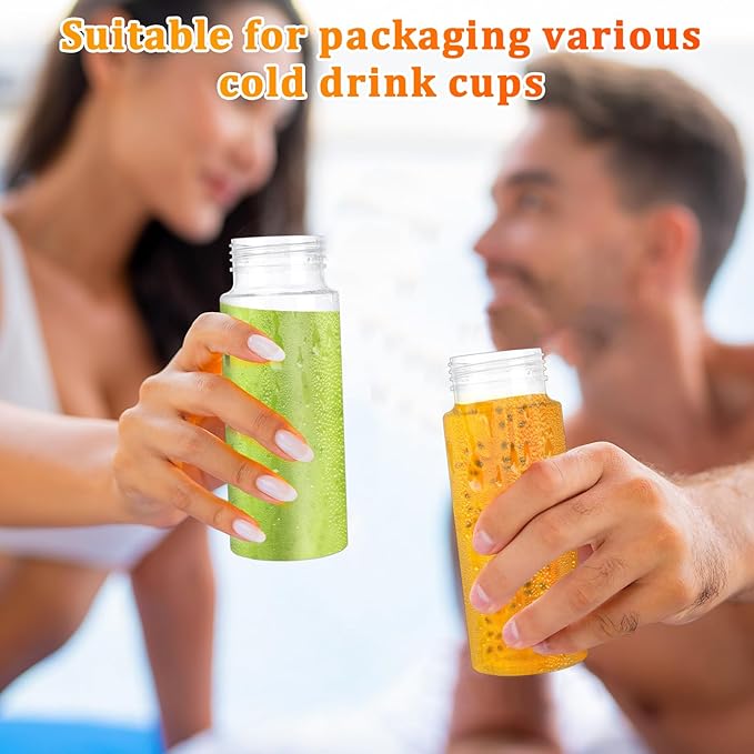 30 Pcs Empty Sensory Bottles,12 oz Leakproof Clear Plastic Juice Water Bottles with Lids,Reusable Drink Containers for Milk Tea Beverages Sensory Crafts Classroom Handmade Party Supply