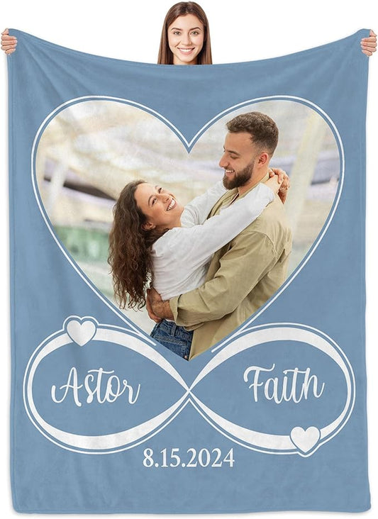Personalized Blanket with Photos Custom Blanket with Picture Customized Blanket with Picture Blanket Customized Gift for Grandma Grandpa Mon Dad