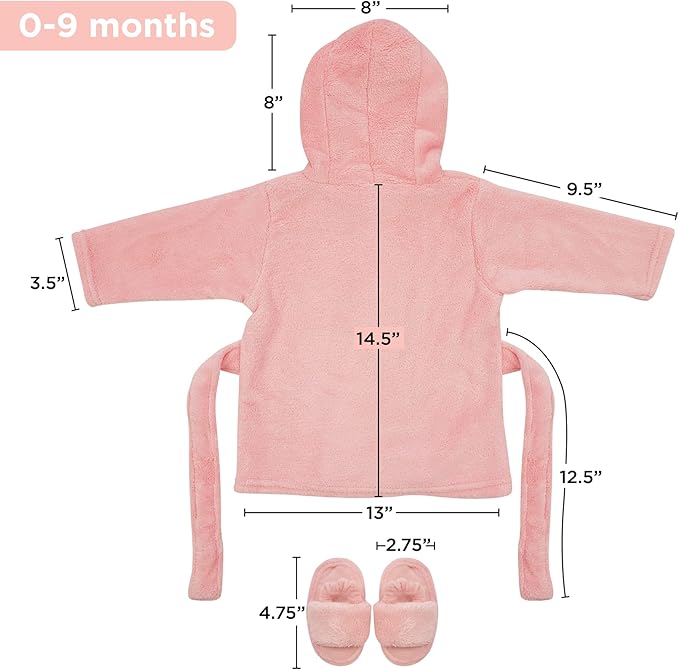 Rising Star Baby Toddler Robe Or Kids Robe for Girls and Boys - Kids & Baby Bath Robe Spa Set with Washcloth or Slippers