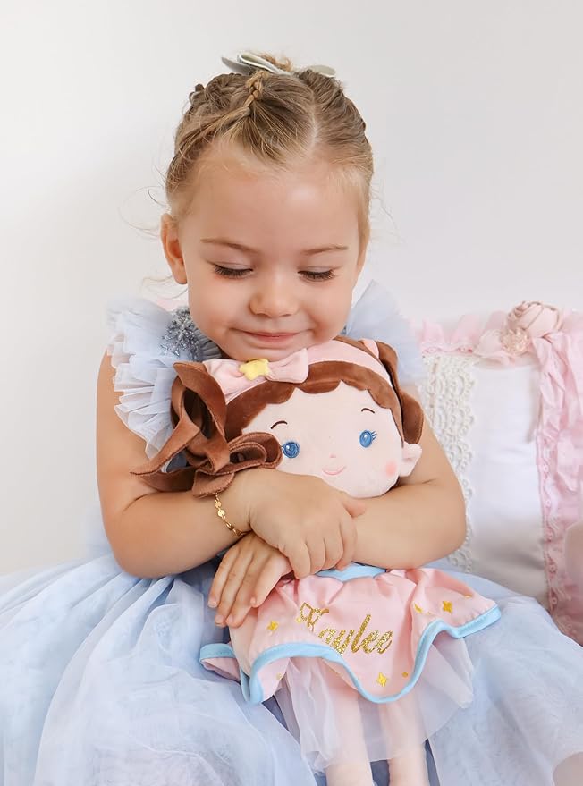Soft Baby Doll Toys (16''), My First Baby Rag Doll for 1 Year-Old Girl Birthday Gift, Christmas Plush Toys Gift for Toddler Kids Infants-Princess Twinkle