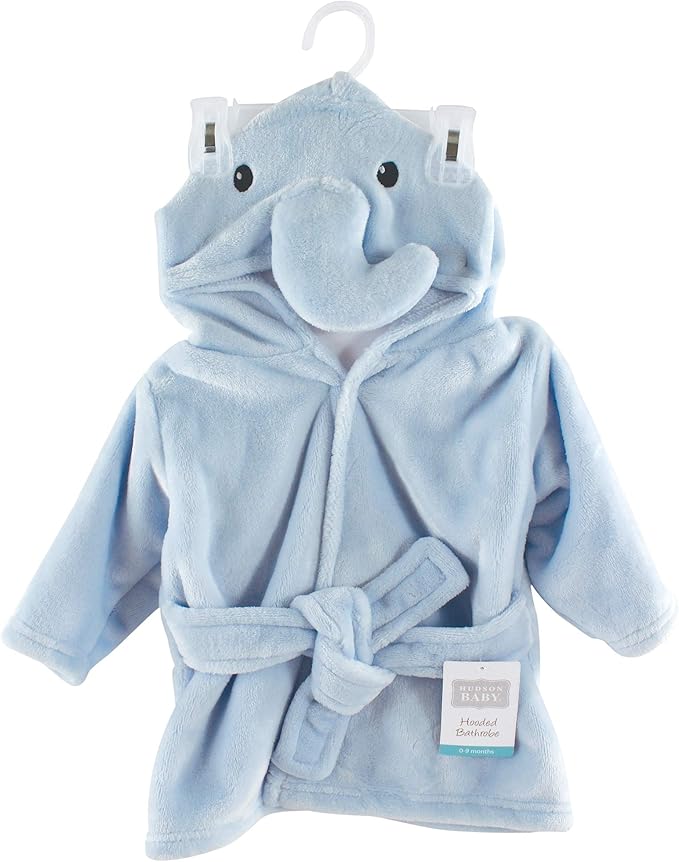 Hudson Baby Unisex Baby Plush Animal Face Bathrobe