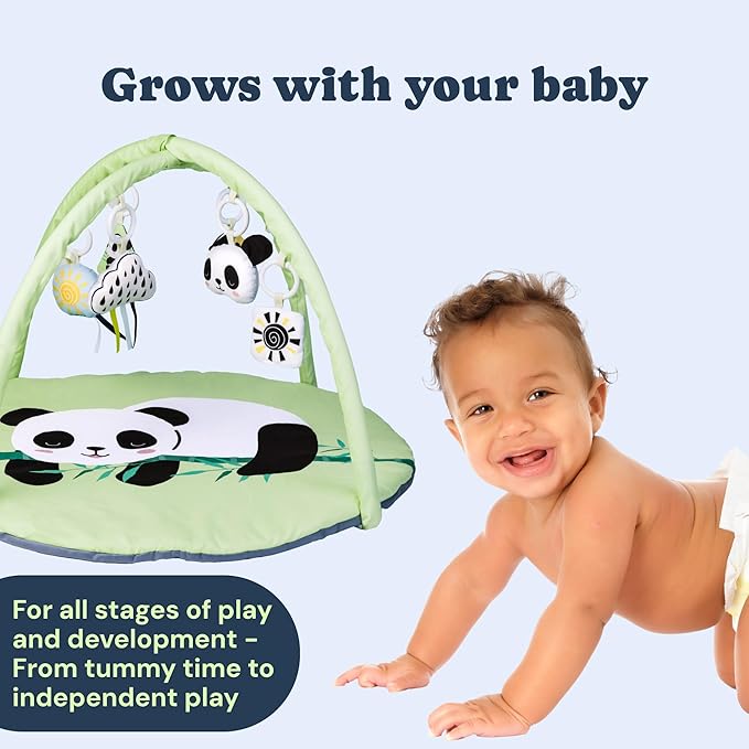Todale Baby Play Gym with Toys - Activity Mat, Tummy Time Panda, Convertible Floor Gym & Mobile Baby Activity Center, Infant & Newborn, Boys & Girls Gifts, 0-36 Months - Newborn Essentials Must Haves
