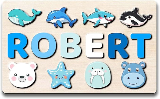 Personalized Puzzles for Toddlers 1-3,Name Puzzle for Kids Personalized,Name Puzzle for 1 Year Old,Educational Toys, Easter Gifts