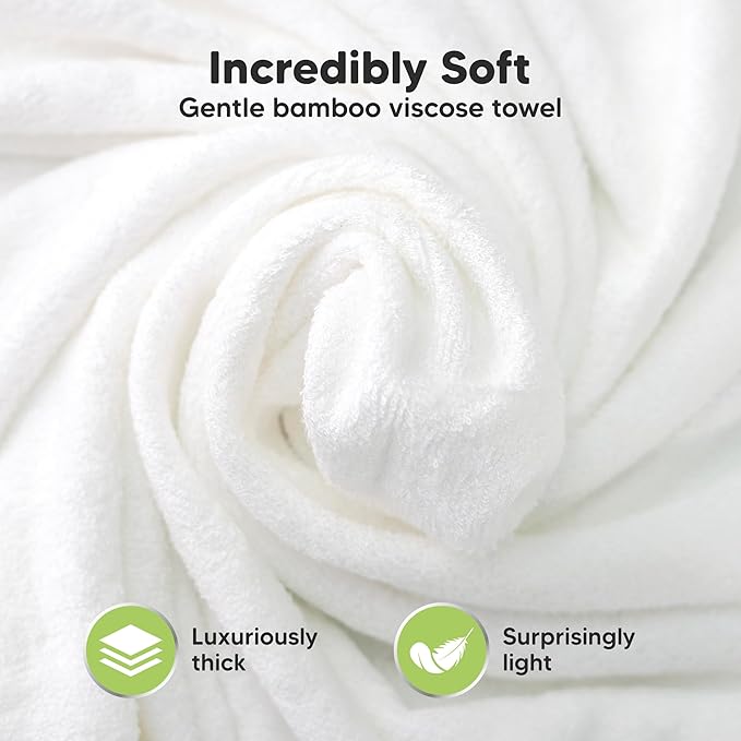 KeaBabies Hooded Baby Towel for Newborn - Viscose Derived from Bamboo Large Baby Bath Towels with Hood for Boys, Girls, Toddler, Extra Absorbent & Soft Newborn Bath Essentials (Laurel)
