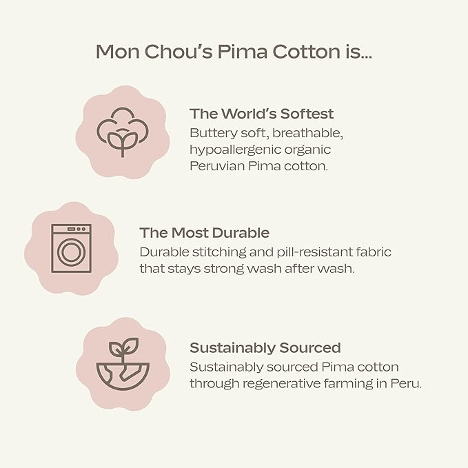 Mon Chou Premium Short Sleeve Shirt - Ultra Soft, 100% Pima Cotton Crew Neck Baby T Shirts - Organic Cotton Baby Clothes