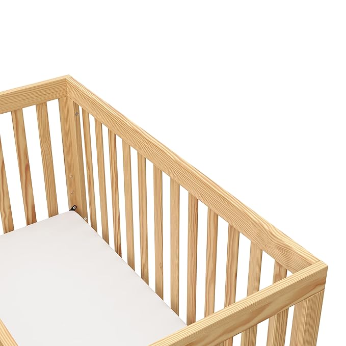 Storkcraft Beckett Grow-with-Me Convertible Crib (Natural) – GREENGUARD Gold Certified, Converts to Toddler Bed & Daybed, Fits Standard Crib Mattress, Easy-to-Assemble