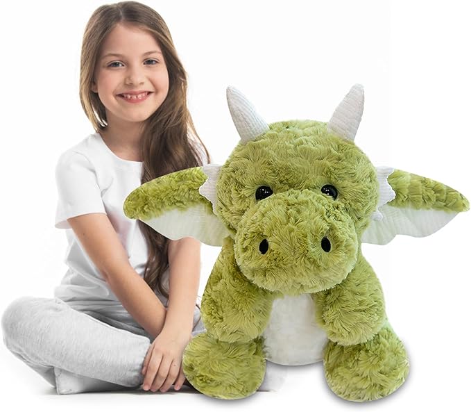 Little Flying Dragon - Cute Stuffed Animal Plush Toy - Adorable Soft Dragons Toy Plushies and Gifts - Perfect Present for Kids (Green,16.53in/42cm)
