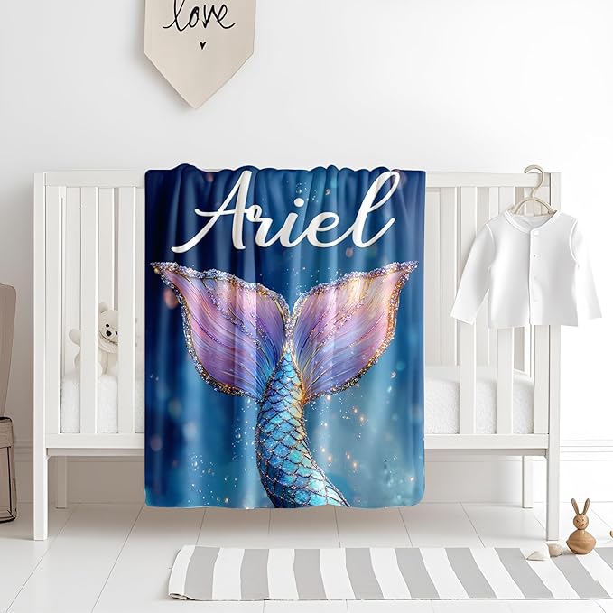 Ships Next Day, Personalized Baby Blanket for Boys Girls - Printed in USA, Custom Baby Blanket with Name Super Soft Plush Flannel, Easter Christmas Brithday Gifts for Baby Shower Kids Toddlers Newborn