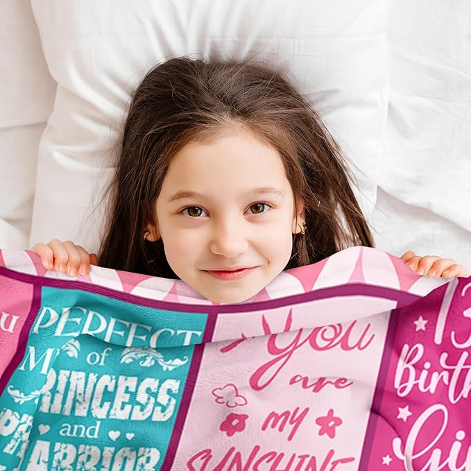13th Birthday Gifts for Girls, 13 Year Old Girl Gifts, 13th Birthday Decorations for Girls, Gifts for 13 Year Old Girl, Teenager Girl Gift Ideas, Birthday Gifts for Teen Girls, Girls Blanket 50"x60"