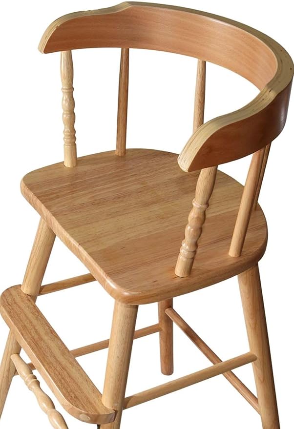 Sargent's Sons Amish Style Wooden Youth Chair, Desk, Youth Dinning Chair with Step & Arms | (Clear Coat Finish)