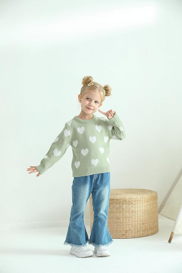 Mioglrie Toddler Girl Clothes Little Girl Denims Outfits Jeans Pants Set Little Baby Toddler Baby Clothes for Girl