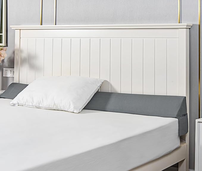 Vekkia King Pillow Wedge for Headboard Gap,Bed Gap Filler/Mattress Wedge Crack Filler,Close 0-3.5" Gap, Between Headboard and Mattress,Gray