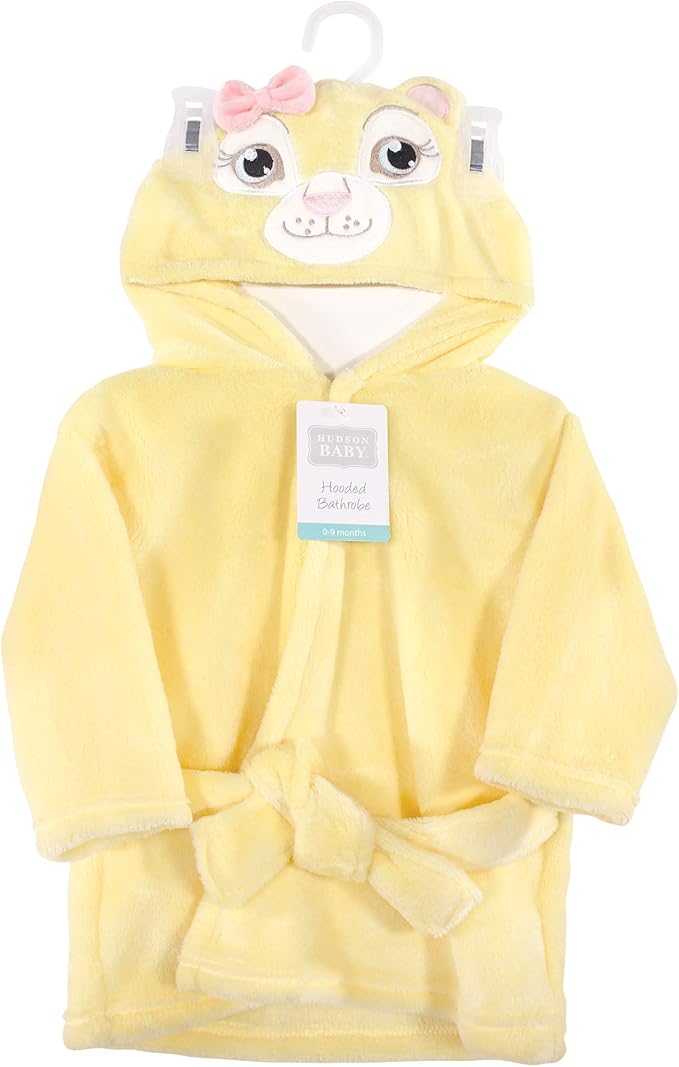Hudson Baby Unisex Baby Plush Animal Face Bathrobe