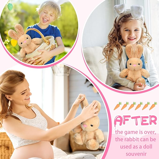8 Sets Rabbit Blindfolded Diaper Changing Baby Shower Games Boys Girls Baby Dolls Diapers for Bridal Shower Gender Reveal Games Prizes Gifts for Adults