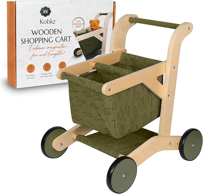 Wooden Baby Walker, Baby Push Walker, Push Walker For Babies 12-18 Months, Sit To Stand Walker For Baby, Baby Shopping Cart, Push Toy, Activity Walker, Adjustable Speed, Baby Walker Push Toy