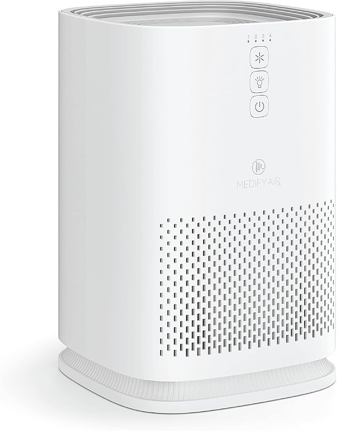 Medify MA-14 Air Purifier with True HEPA H13 Filter | 470 ft² per Hour for Smoke, Odors, Pollen, Pets | Removal to 0.1 Microns | White, 1-Pack