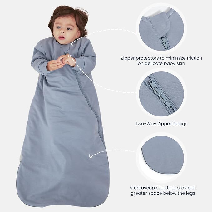Unisex Sleeping Bag for Babies and Toddlers 1.0 Tog Sleep Sack 18-36Months, Newborn Sleep Sack, Wearable Blanket Baby, One Piece Long Sleeves, Gifts for Baby